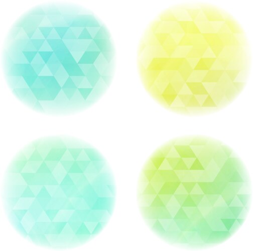 Smooth circles with triangles pattern vector image