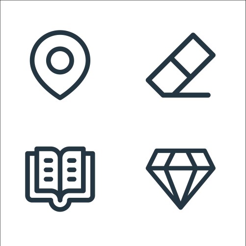User interface line icons linear set quality vector image