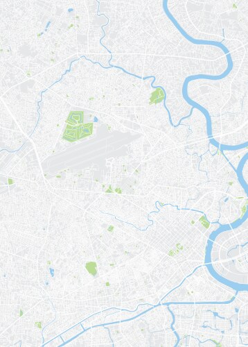 Ho Chi Minh City Map - Detailed Plan Vector Image