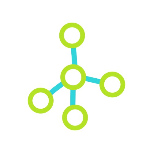 molecule logo connection icon template vector image