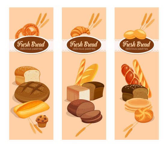 Bakery pastry products Royalty Free Vector Image