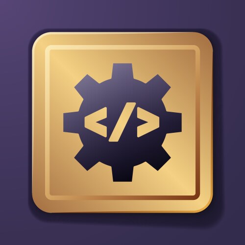 Purple web design and front end development icon vector image