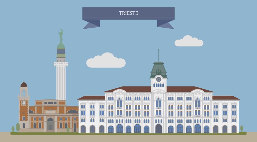Trieste Skyline Vector Image