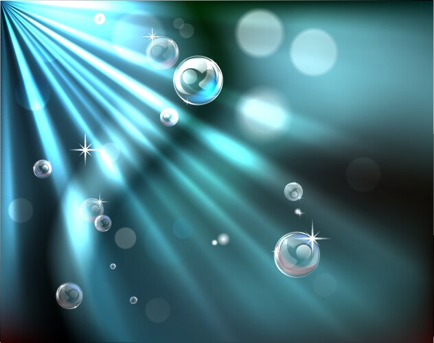 light rays bubble background vector image