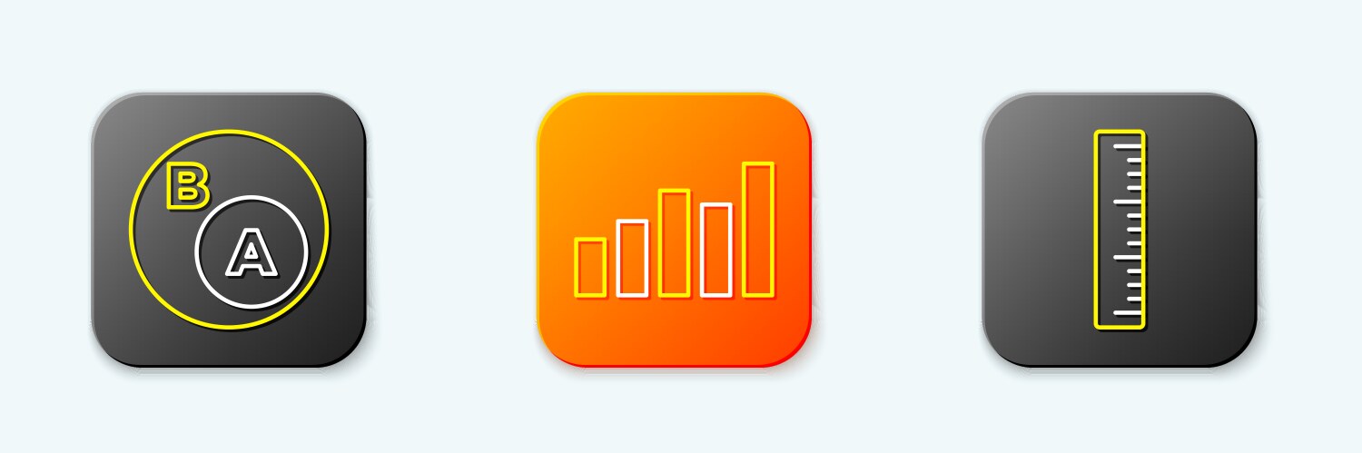 Set line subsets math a is subset of b graph vector image