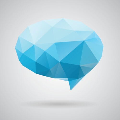 Triangle speech clouds - triangular vector image