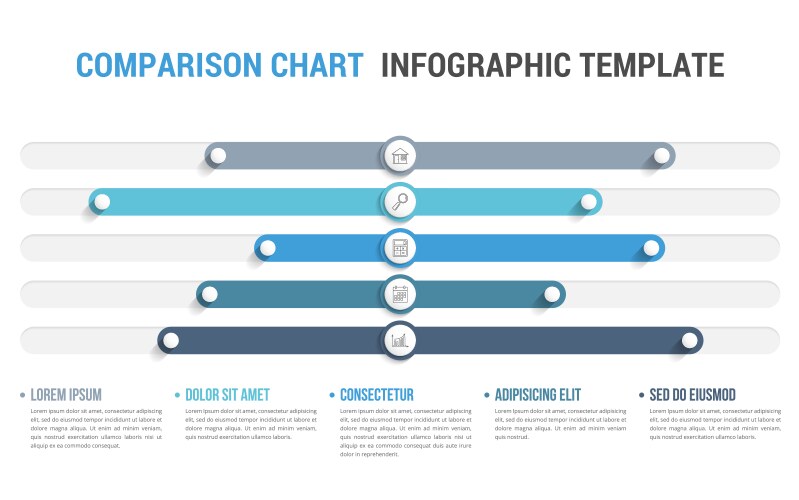 comparison chart vector image vector image