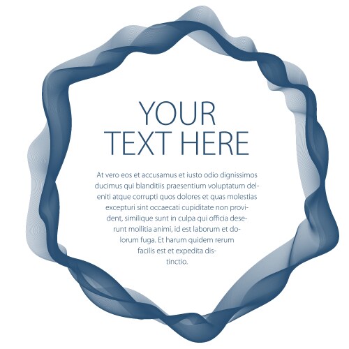 Flowing smooth linear frame in a shape circle vector image