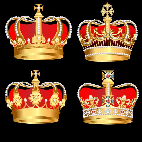 Royal coat of arms - crown shield Royalty Free Vector Image