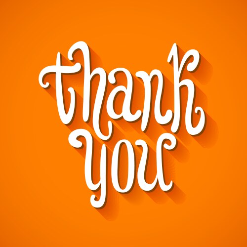 Handwritten Thank You Card Vector Image