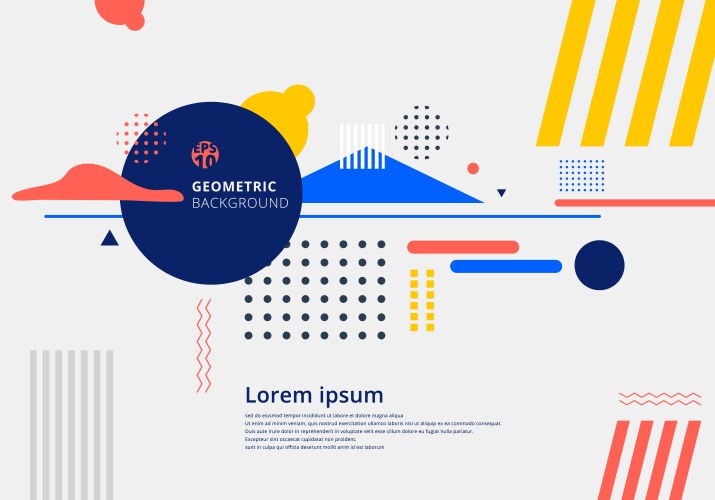 Creative abstract dynamic geometric elements Vector Image
