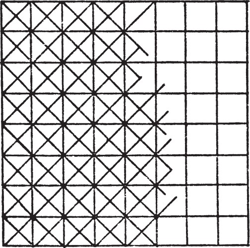Squares diagonal lines repeating patterns connect vector image