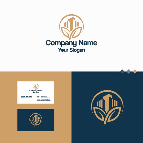 Real Estate Logo - Modern & Abstract Vector Image