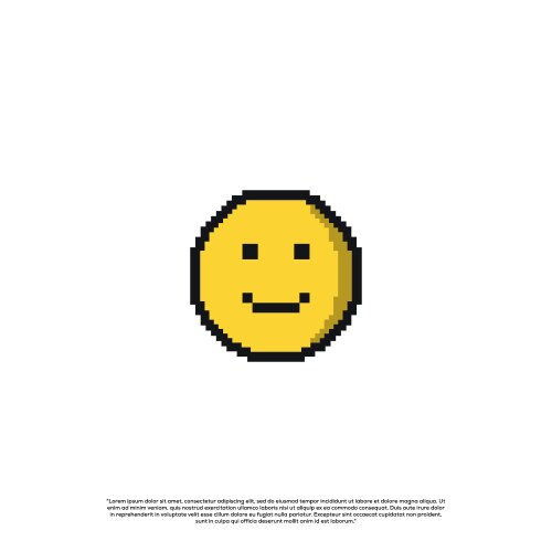 Smile expression pixel art concept vector image