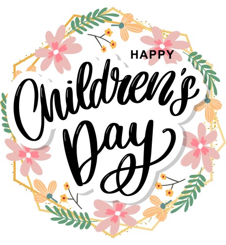 happy children day cute greeting card with funny vector image