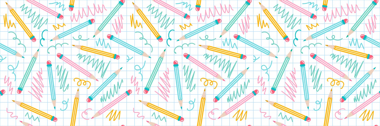 Multicolored pencils with an eraser on white Vector Image