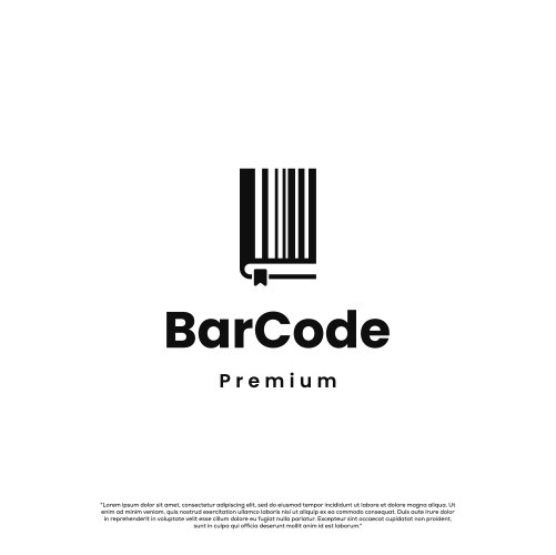 book barcode logo design modern concept vector image