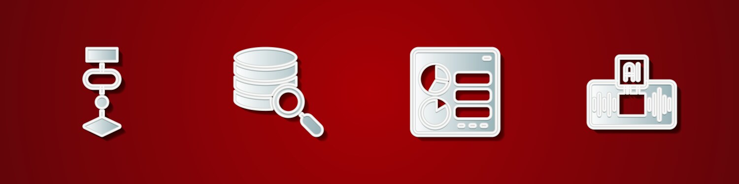 Set algorithm server computer api interface vector image