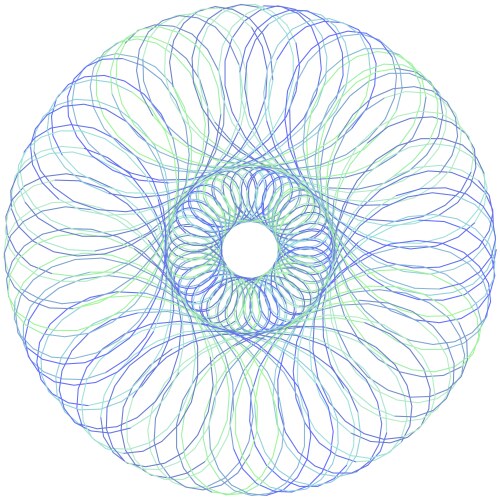 Spirograph pattern element rosette spirographic vector image