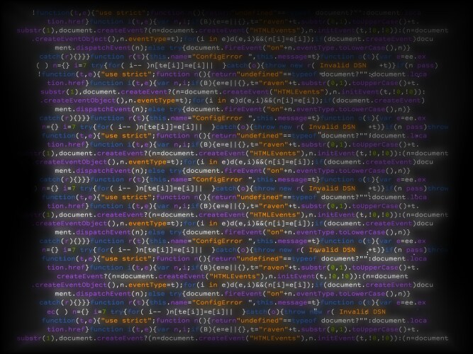 Program code shimmering colorful background vektorbild