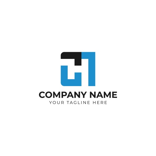 Ch letter typography logo design Vector Image