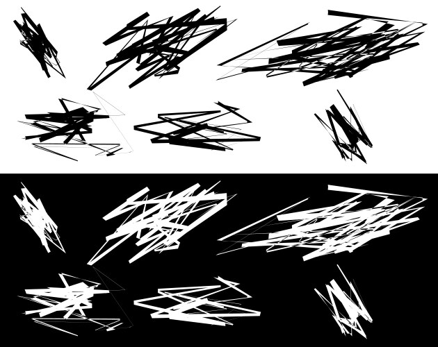 Random element set - of graphic objects vector image