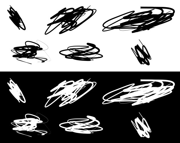 Random element set - of graphic objects vector image