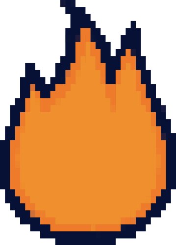 Fire pixel art Vector Images & Graphics for Commercial Use | VectorStock