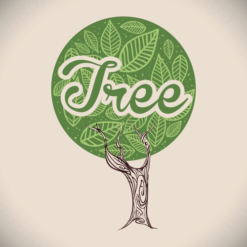 Tree design over gray background – Royalty-Free Vector | VectorStock