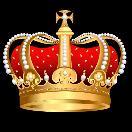Royal coat of arms - crown shield Royalty Free Vector Image