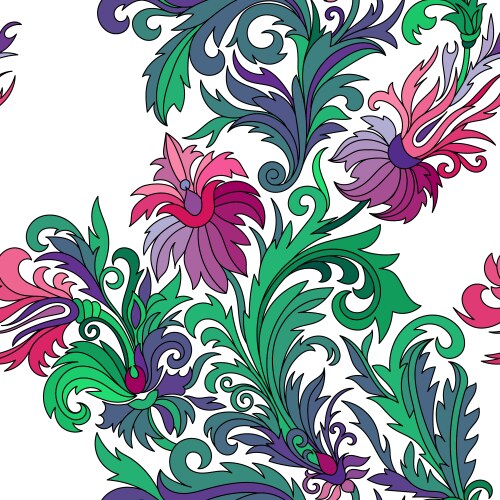 Seamless pattern hand drawn doodle style Vector Image