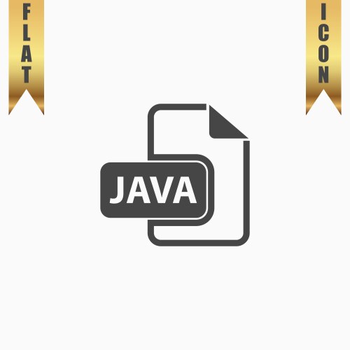 Java development file format flat icon vector image