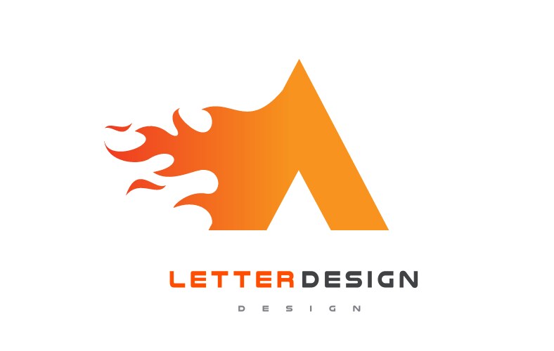 C letter flame logo design fire lettering Vector Image