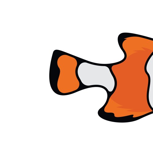 Clown fish tail element concept design Vector Image