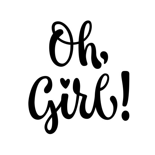 Go girl modern brush calligraphy lettering Vector Image