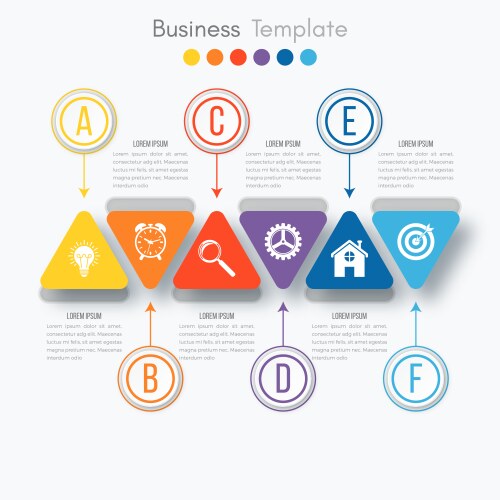 Infographic arrow template background Royalty Free Vector