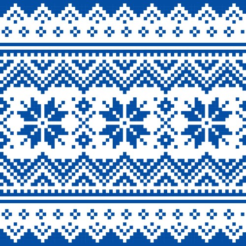 Seamless folk art pattern lapland design Vector Image
