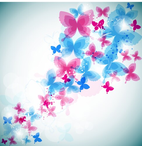 Colorful background with butterfly Royalty Free Vector Image