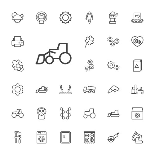 33 machine icons (36819466) – Free Vector | VectorStock