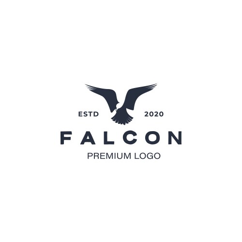 Retro falcon hawk eagle logo design – Royalty-Free Vector | VectorStock