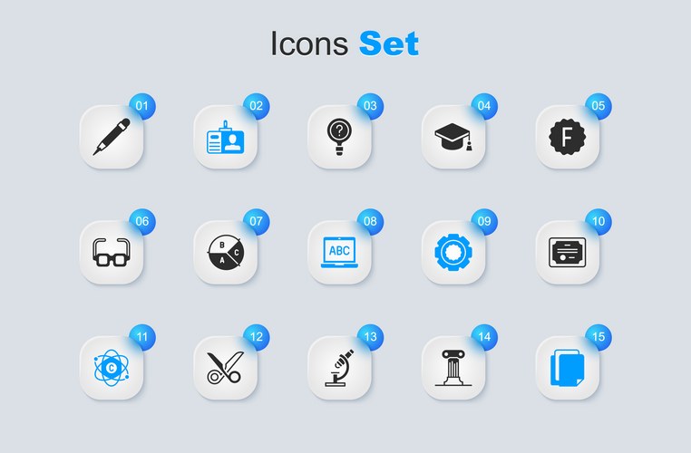 Set law pillar pie chart infographic Vector Image