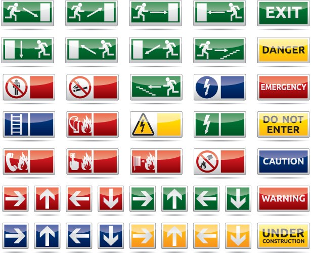 Airport sign set Royalty Free Vector Image - VectorStock