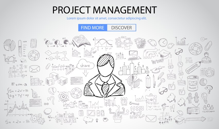 Global financial engineering concept with doodle Vector Image
