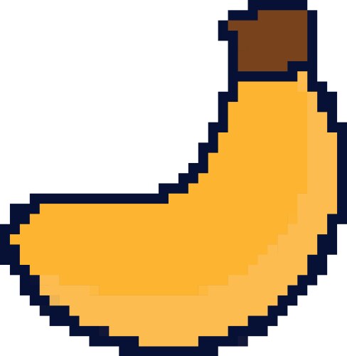 Banana pixel art Vector Image