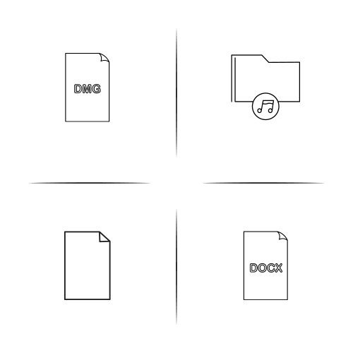 Files and folders sign simple linear icon vektorbild