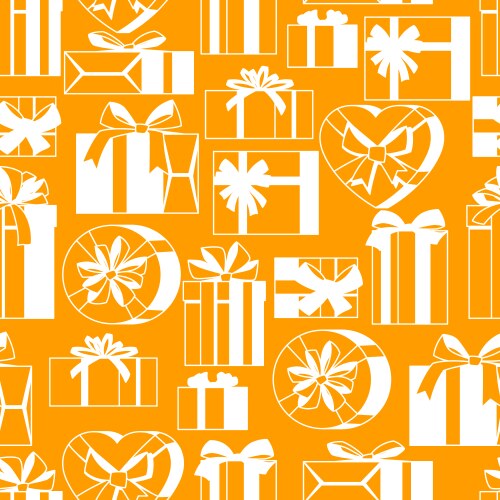 Seamless pattern with gift boxes vector image