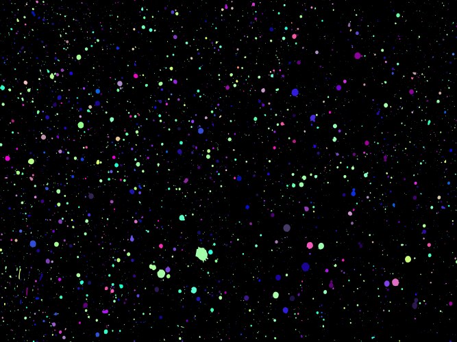 Abstract pattern with color dots and blot vector image