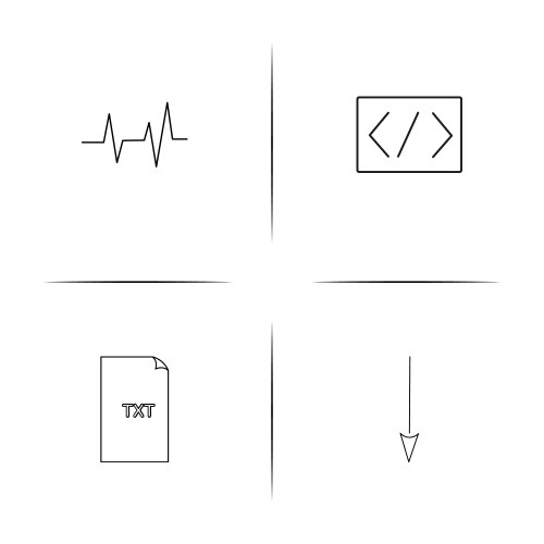 Files and folders sign simple linear icon vector image