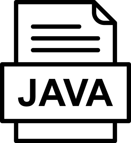 Java file document icon vector image