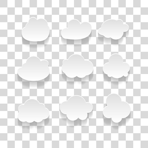 Messages in the form of clouds icon vector image